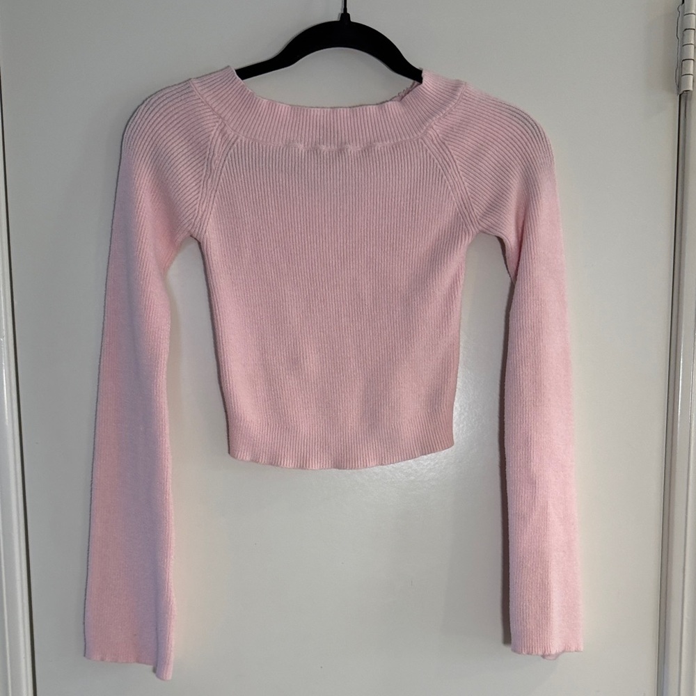 Beverly And Beck Women’s Cropped Long Sleeve Sweater